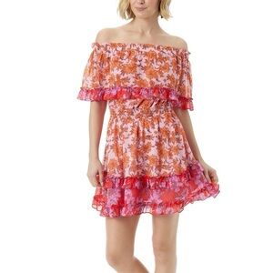 The Amelia Ruffle Short Dress by Jessica Simpson